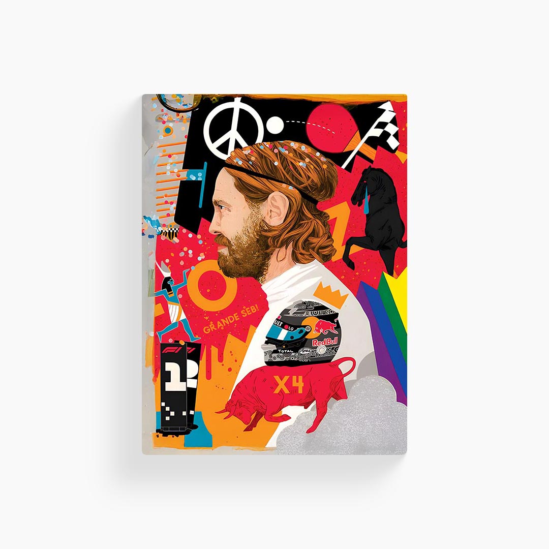 Sebastian Vettel Pop Art F1 Poster