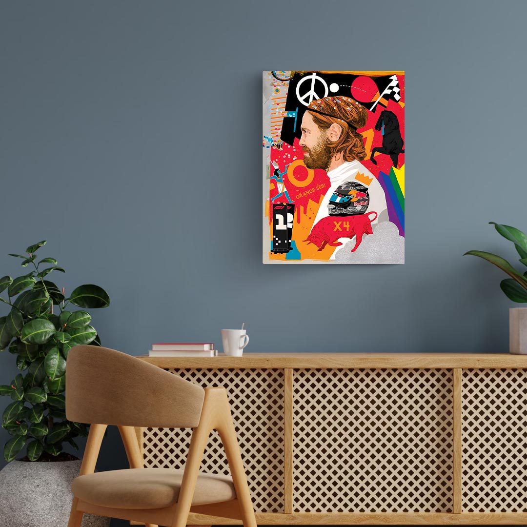 Sebastian Vettel Pop Art F1 Poster