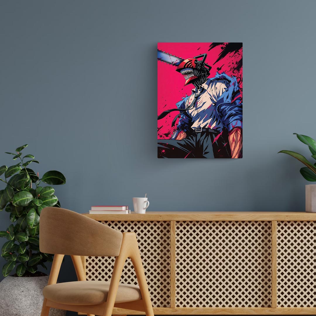 Denji Chainsaw Man Metal Poster