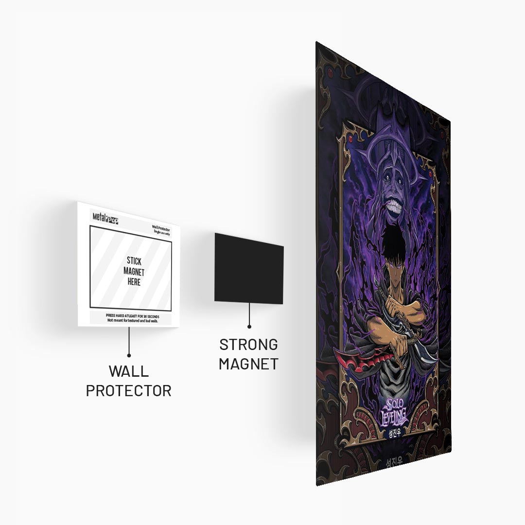 Sung JI Woo Solo Levelling Metal Poster