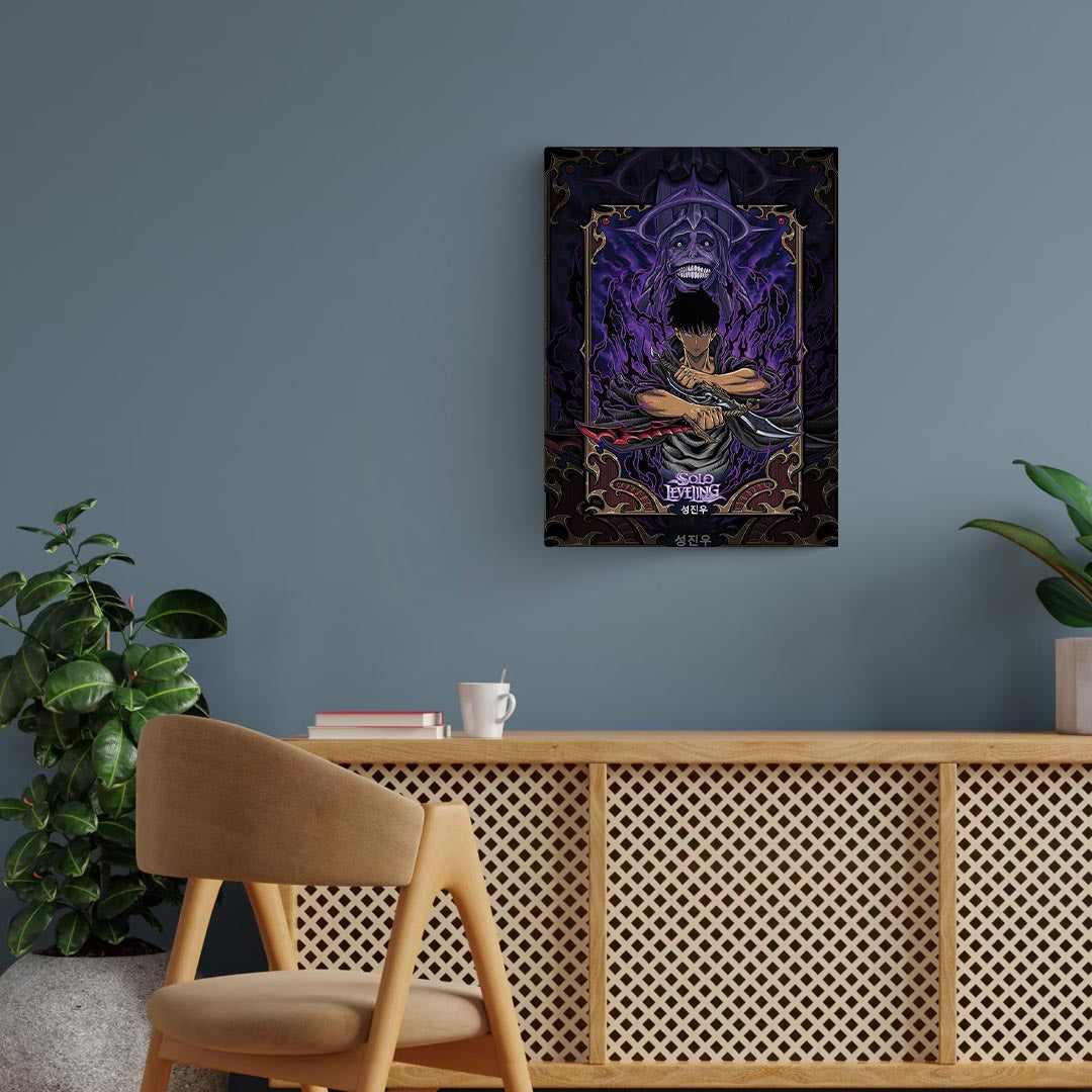 Sung JI Woo Solo Levelling Metal Poster
