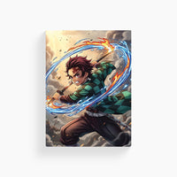 Tanjiro Fire & Water Demon Slayer Metal Posters