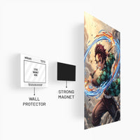 Tanjiro Fire & Water Demon Slayer Metal Posters
