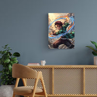 Tanjiro Fire & Water Demon Slayer Metal Posters