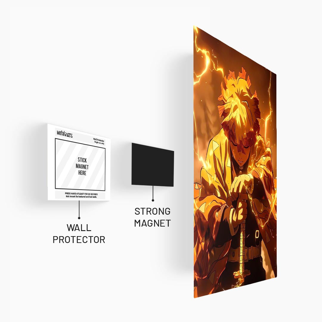 Zenitsu Demon Slayer Metal Poster