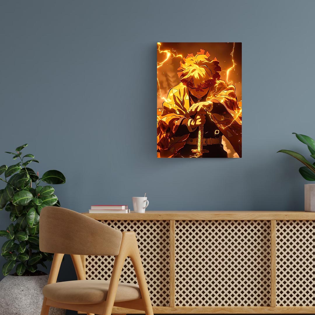 Zenitsu Demon Slayer Metal Poster