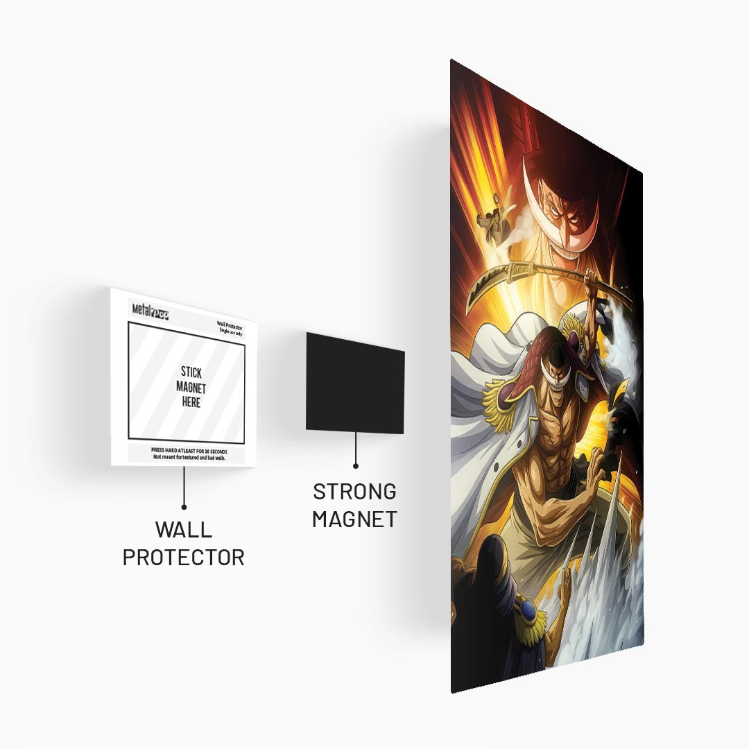 White Beard One Piece Metal Poster