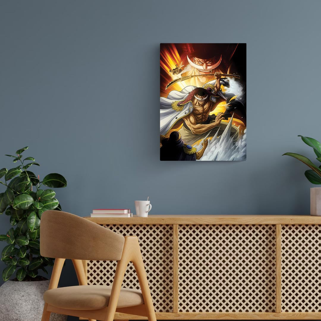 White Beard One Piece Metal Poster