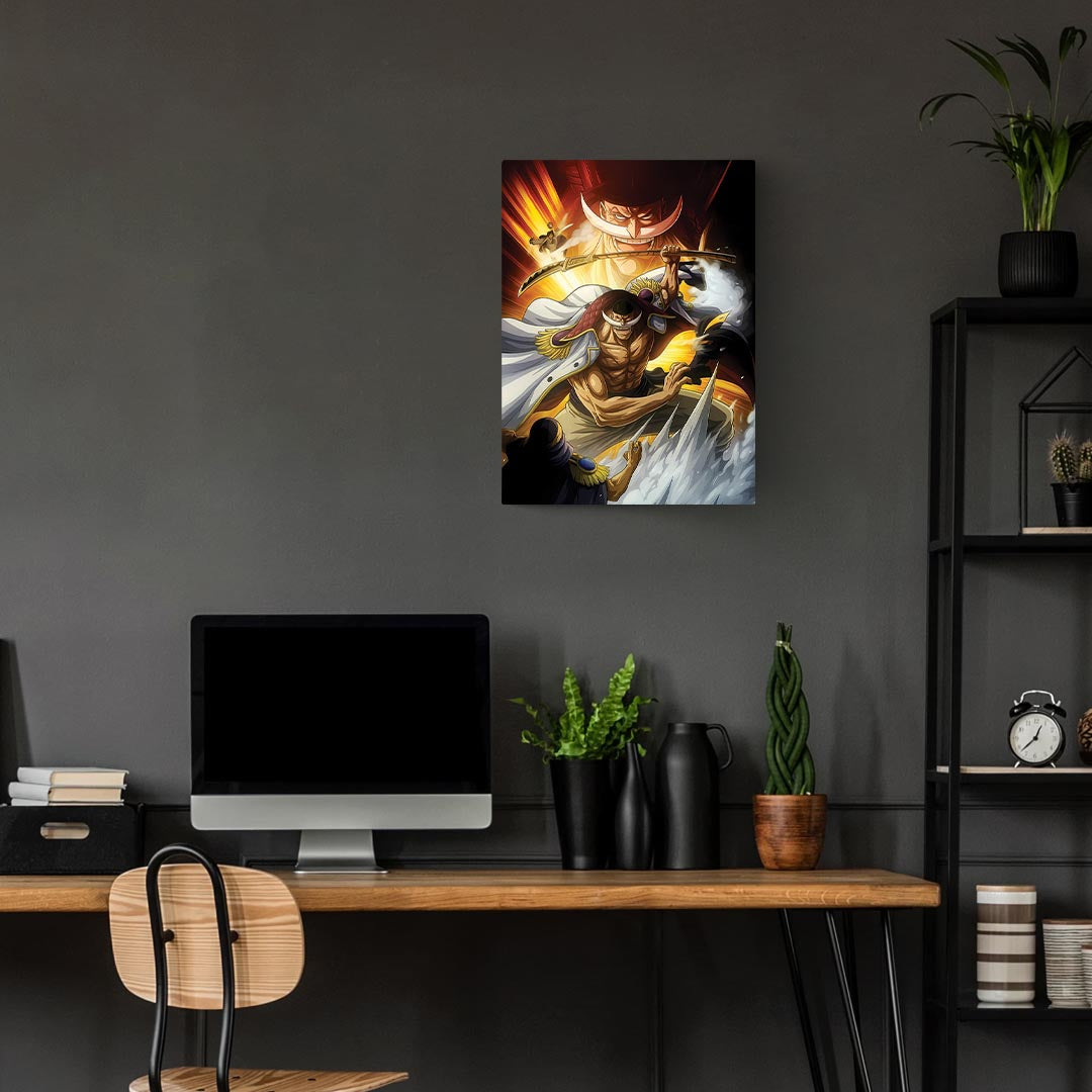 White Beard One Piece Metal Poster