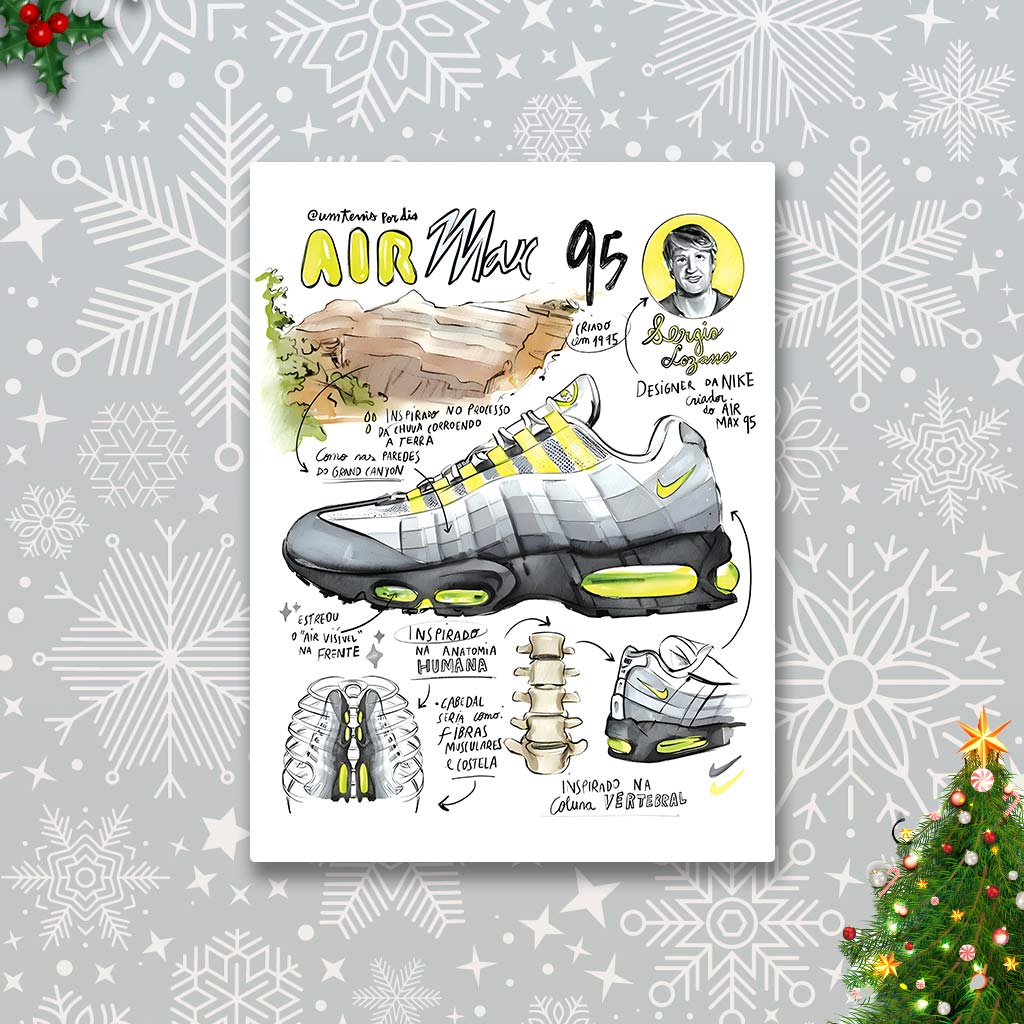 Nike Air Max 95' Sneakers Metal Poster