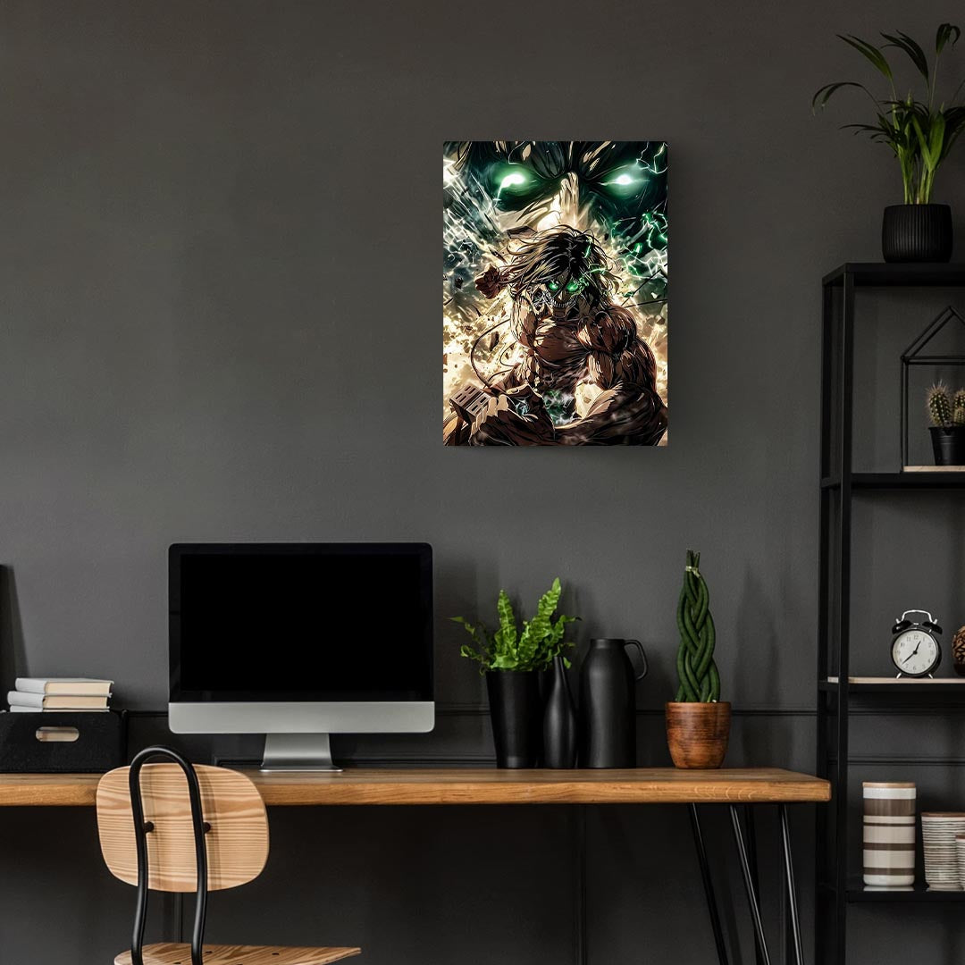 Eren Yeager Attack On Titan Metal Poster