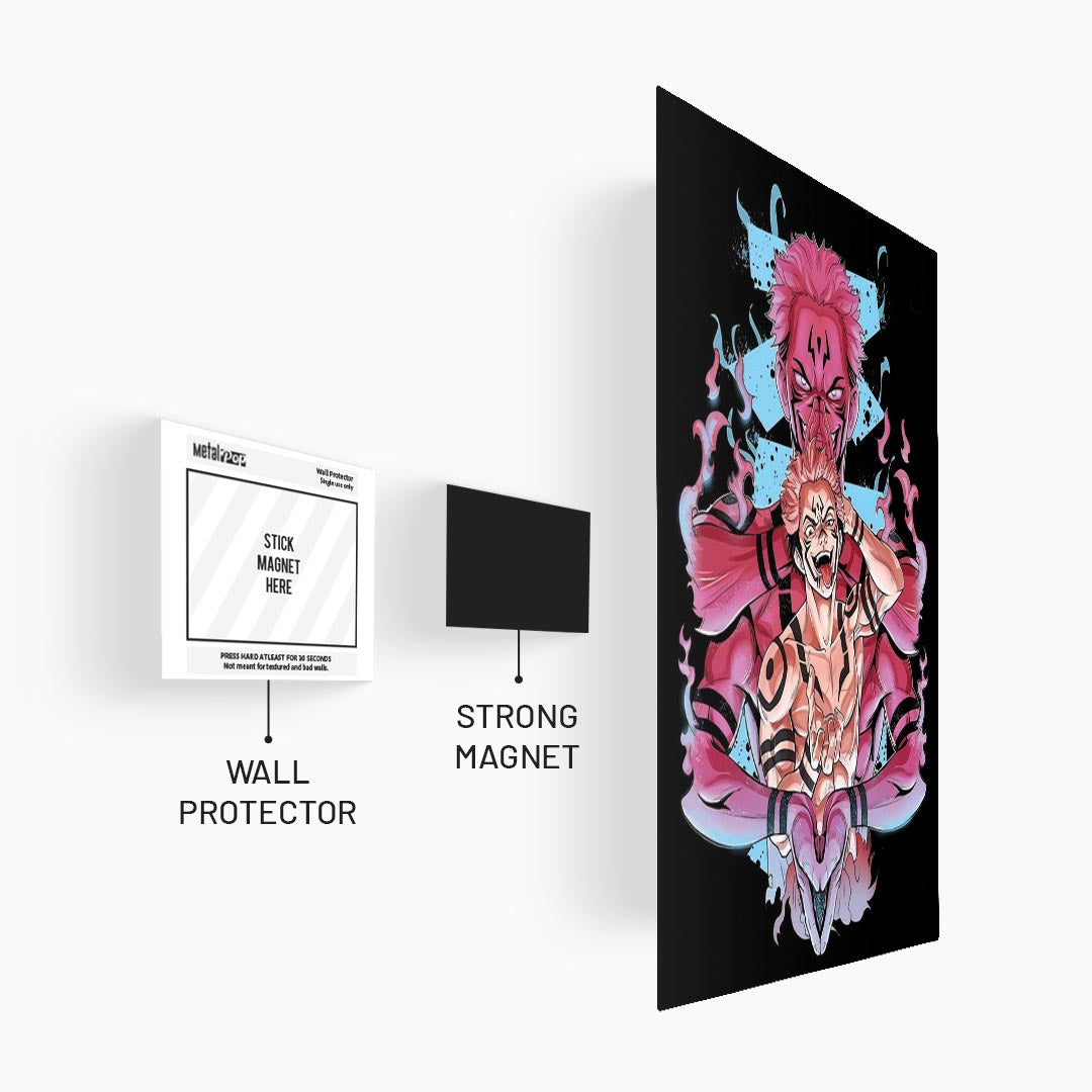 Sukuna Jujutsu Kaisen Metal Poster