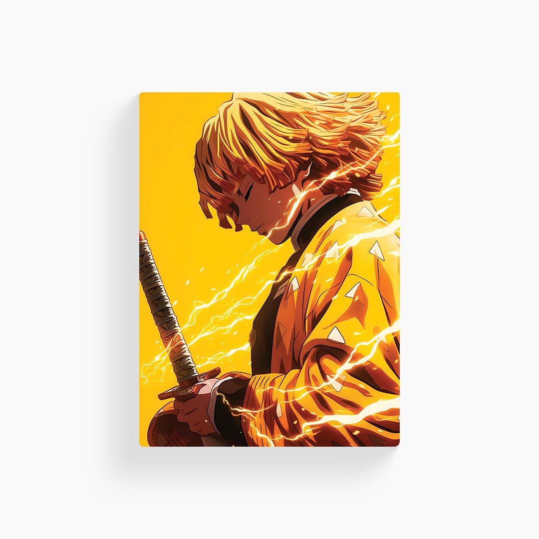 Zenitsu Thunder Breathing Demon Slayer Metal Poster