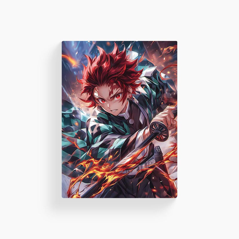 Tanjiro Fire Demon Slayer Metal Poster