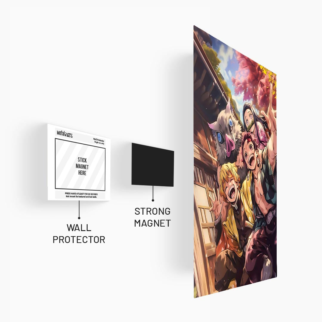 Tanjiro & Friends Demon Slayer Metal Posters