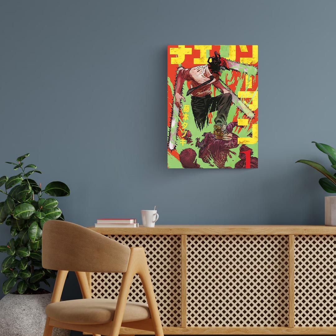 Denji Chainsaw Man Metal Poster