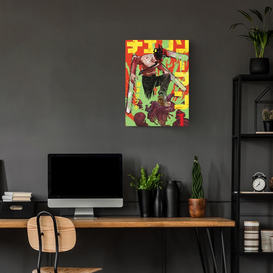 Denji Chainsaw Man Metal Poster