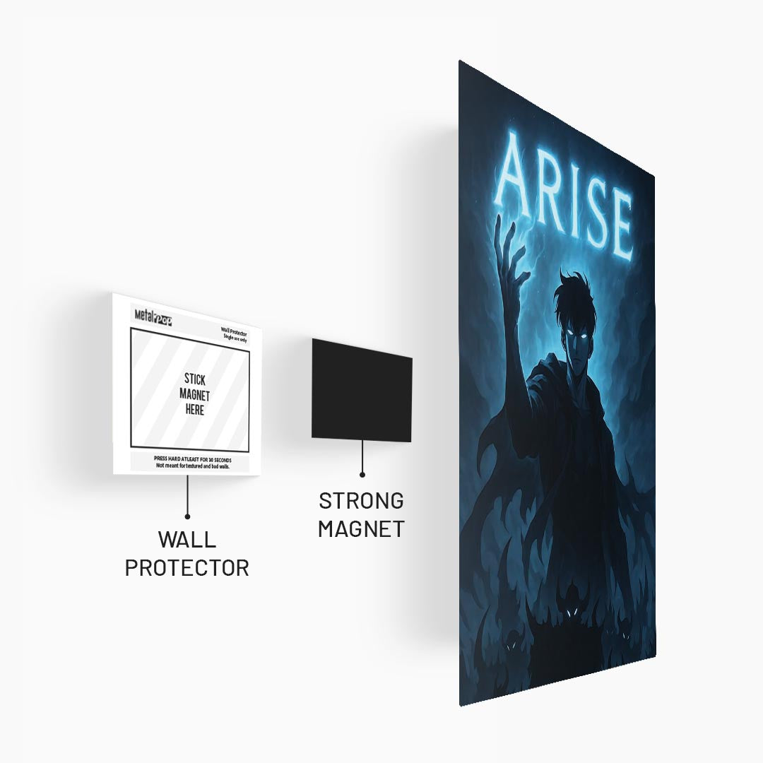 Sung JI Woo- Arise Solo Levelling Metal Poster