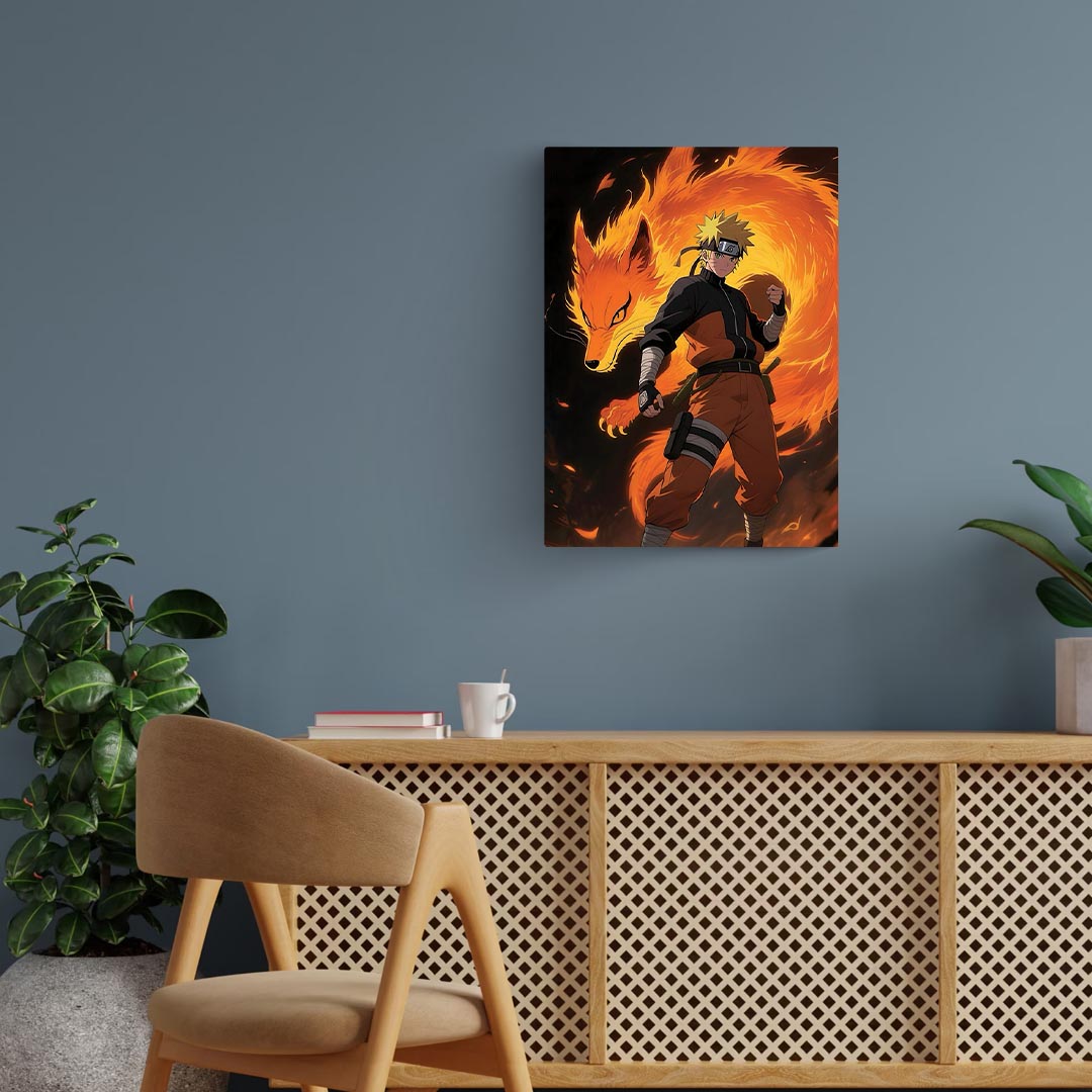 Naruto Nine-Tailed Fox Metal Poster