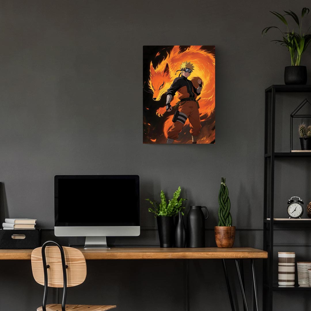 Naruto Nine-Tailed Fox Metal Poster