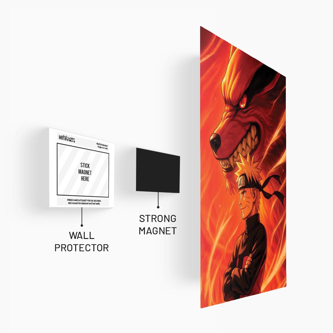 Naruto & Kurama Metal Poster