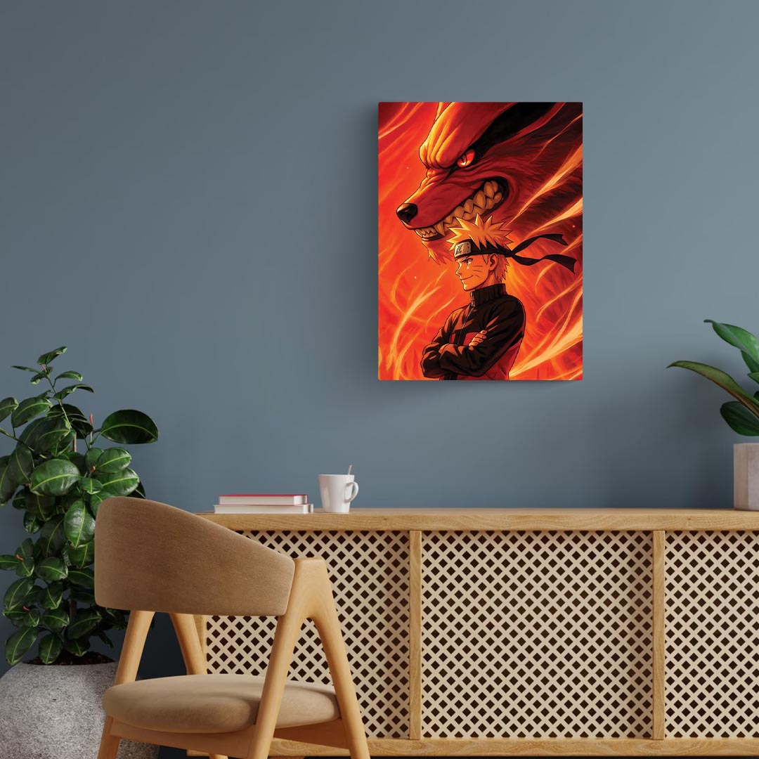 Naruto & Kurama Metal Poster