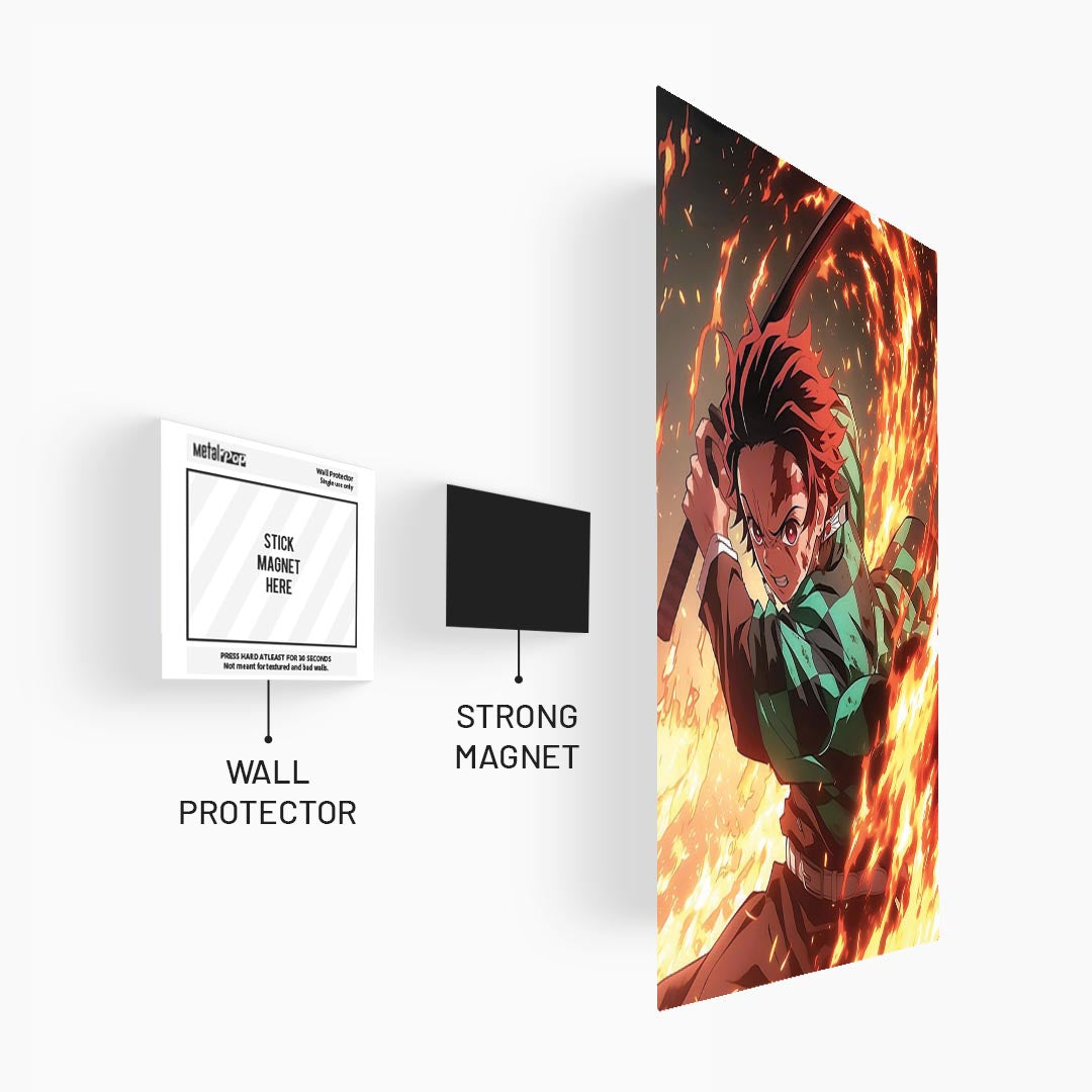 Tanjiro Sun Breathing Demon Slayer Metal Posters