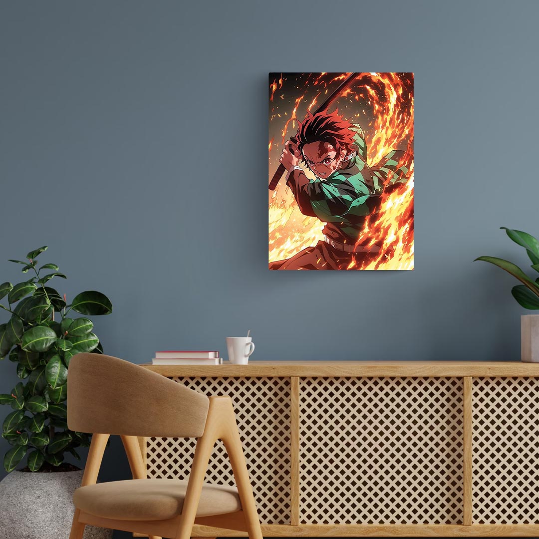 Tanjiro Sun Breathing Demon Slayer Metal Posters