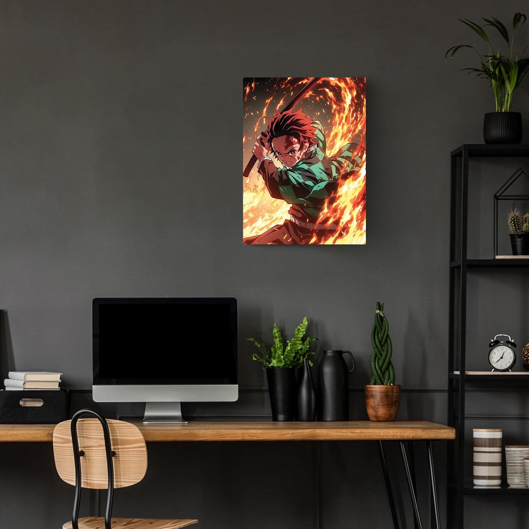 Tanjiro Sun Breathing Demon Slayer Metal Posters