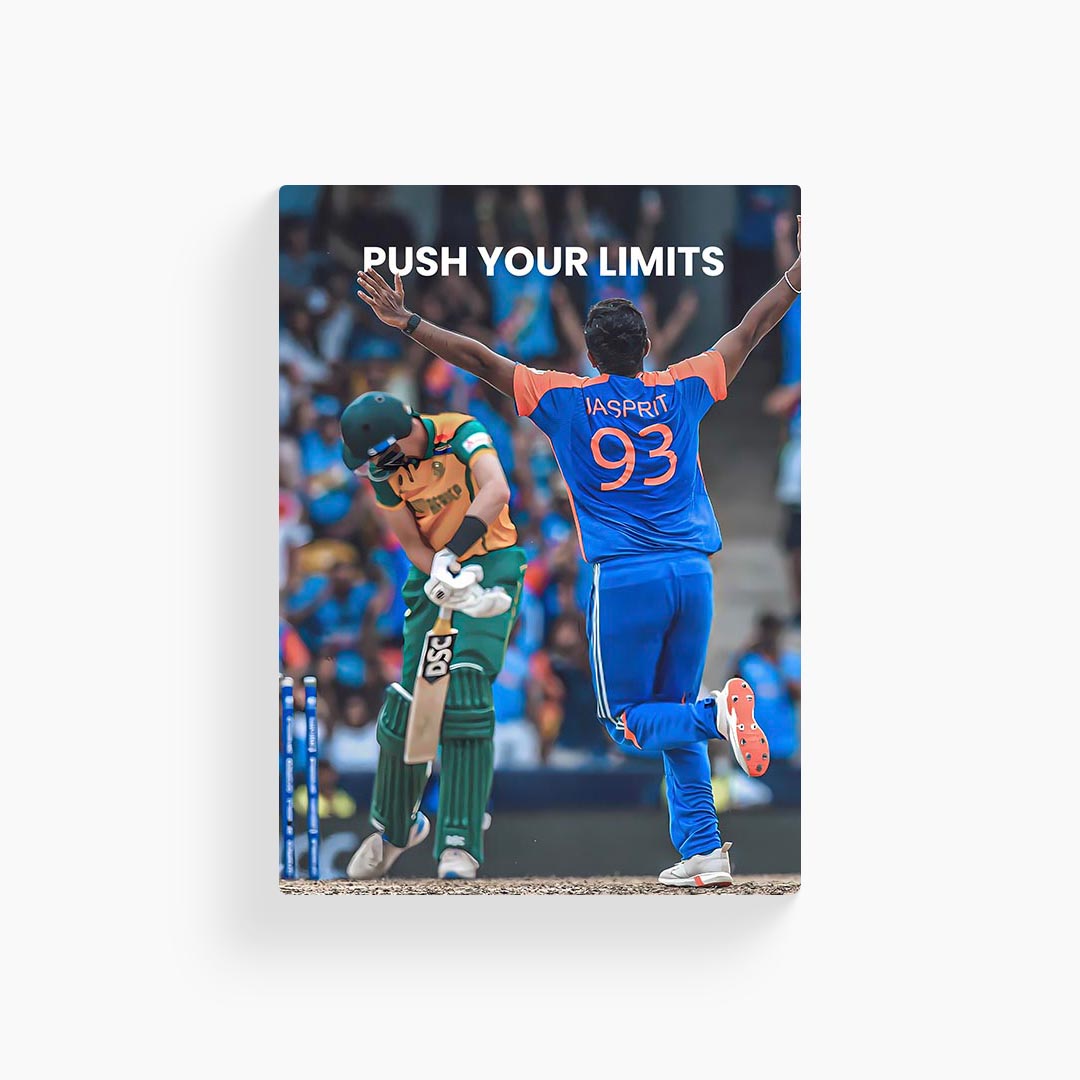 Jasprit Bumrah Motivational Cricket Poster