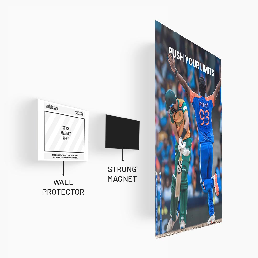 Jasprit Bumrah Motivational Cricket Poster