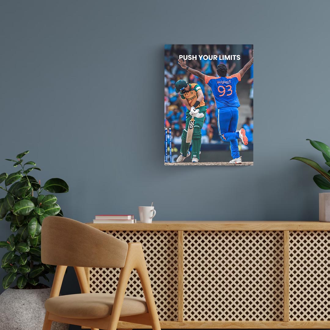 Jasprit Bumrah Motivational Cricket Poster