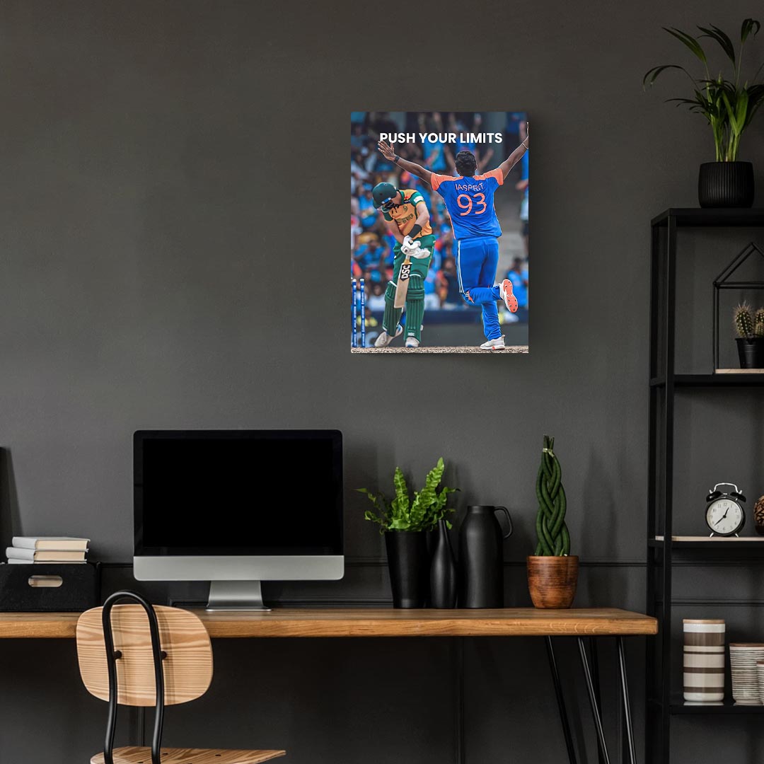 Jasprit Bumrah Motivational Cricket Poster