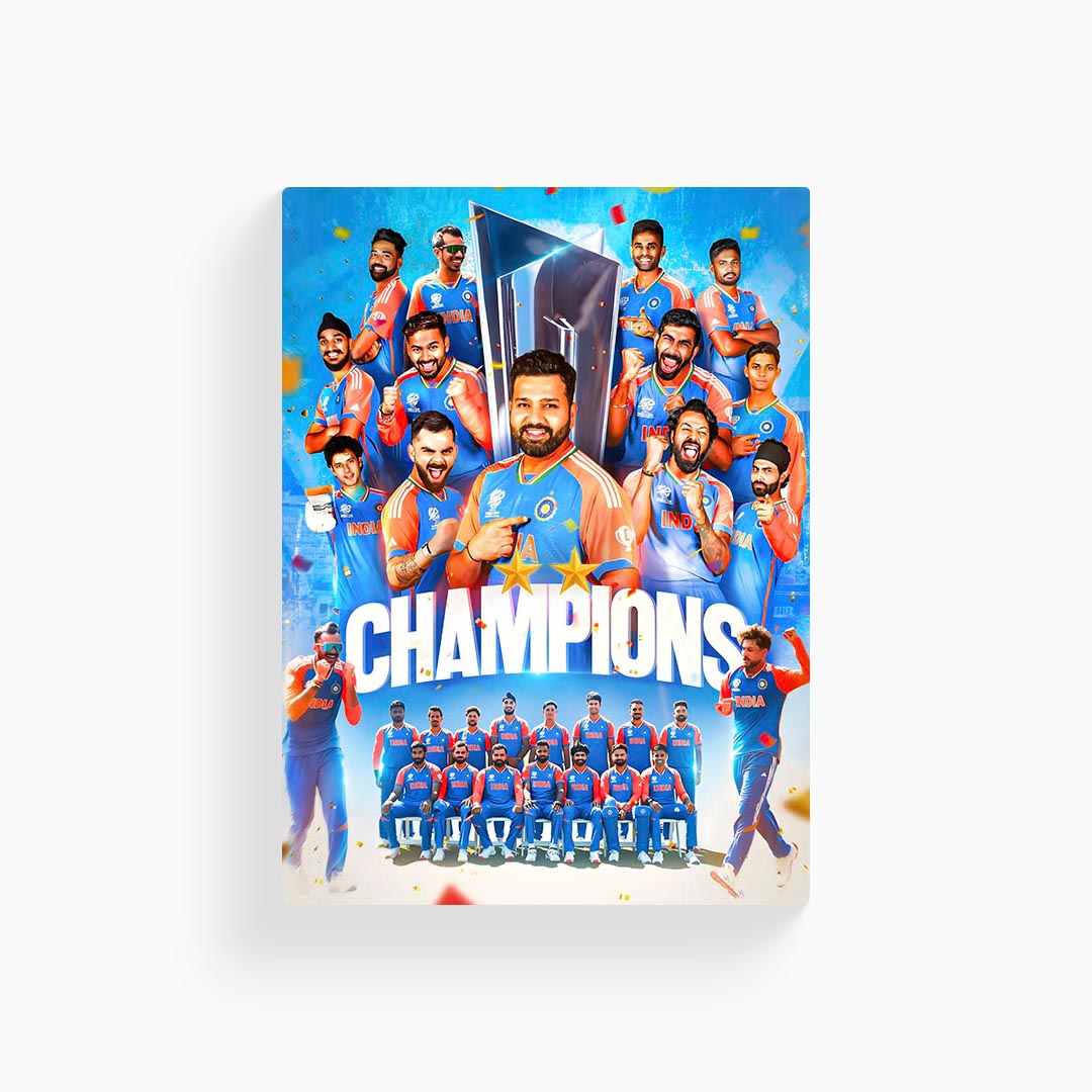 India - World Cup Champions Cricket Poster