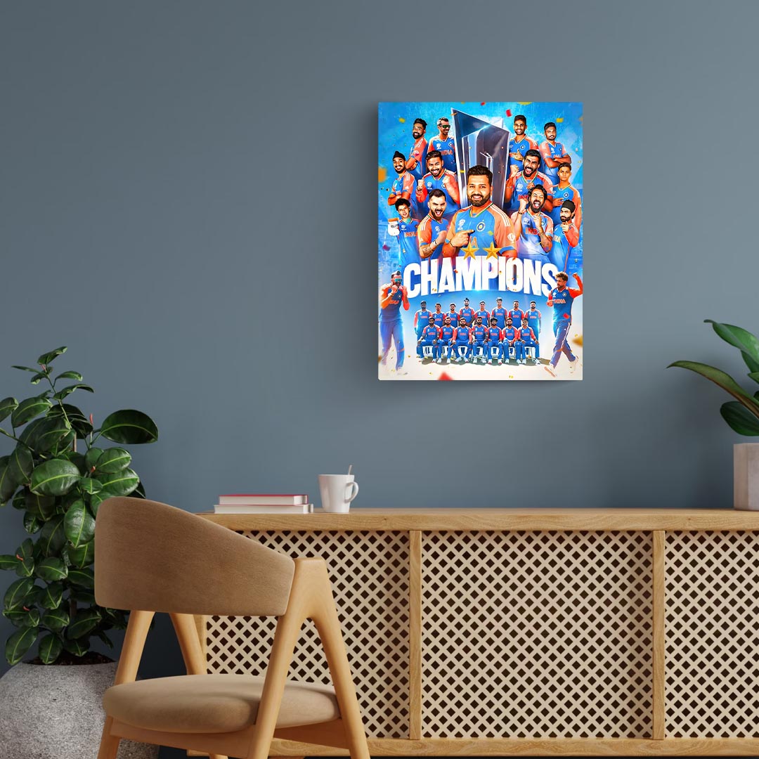 India - World Cup Champions Cricket Poster