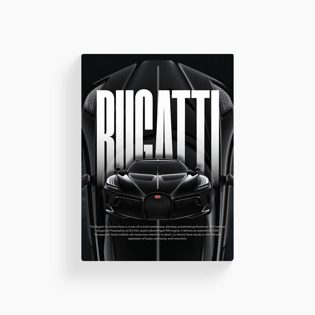 Bugatti La Voiture Noire Metal Poster