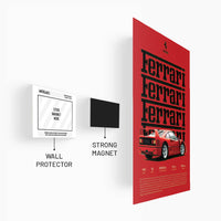 Ferrari F40 Spec Metal Poster