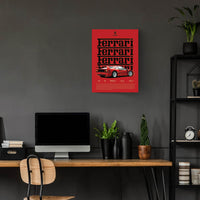 Ferrari F40 Spec Metal Poster