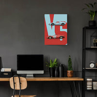 Ford GT40 vs Ferrari 330 P4 Metal Poster