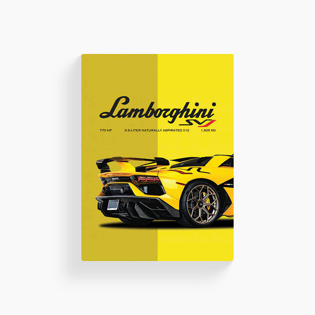 Lamborghini Aventador SVJ Metal Poster