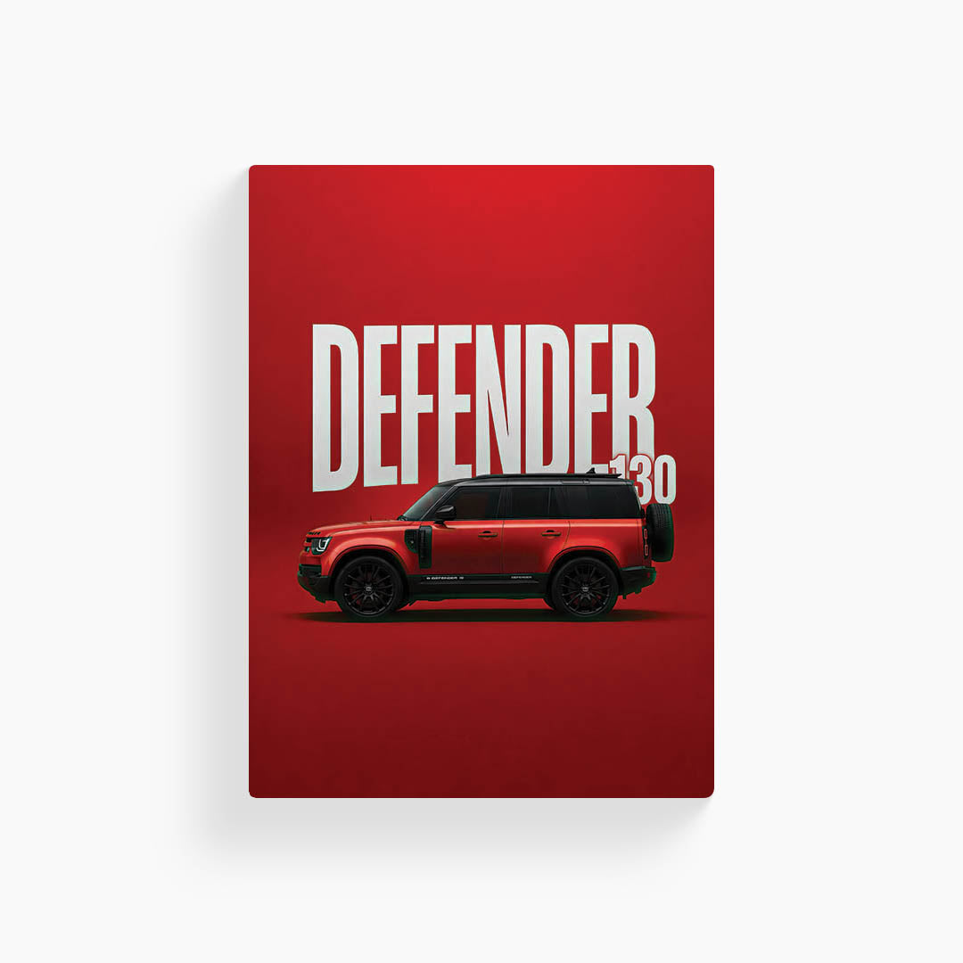 Land Rover Defender 130 Metal Poster