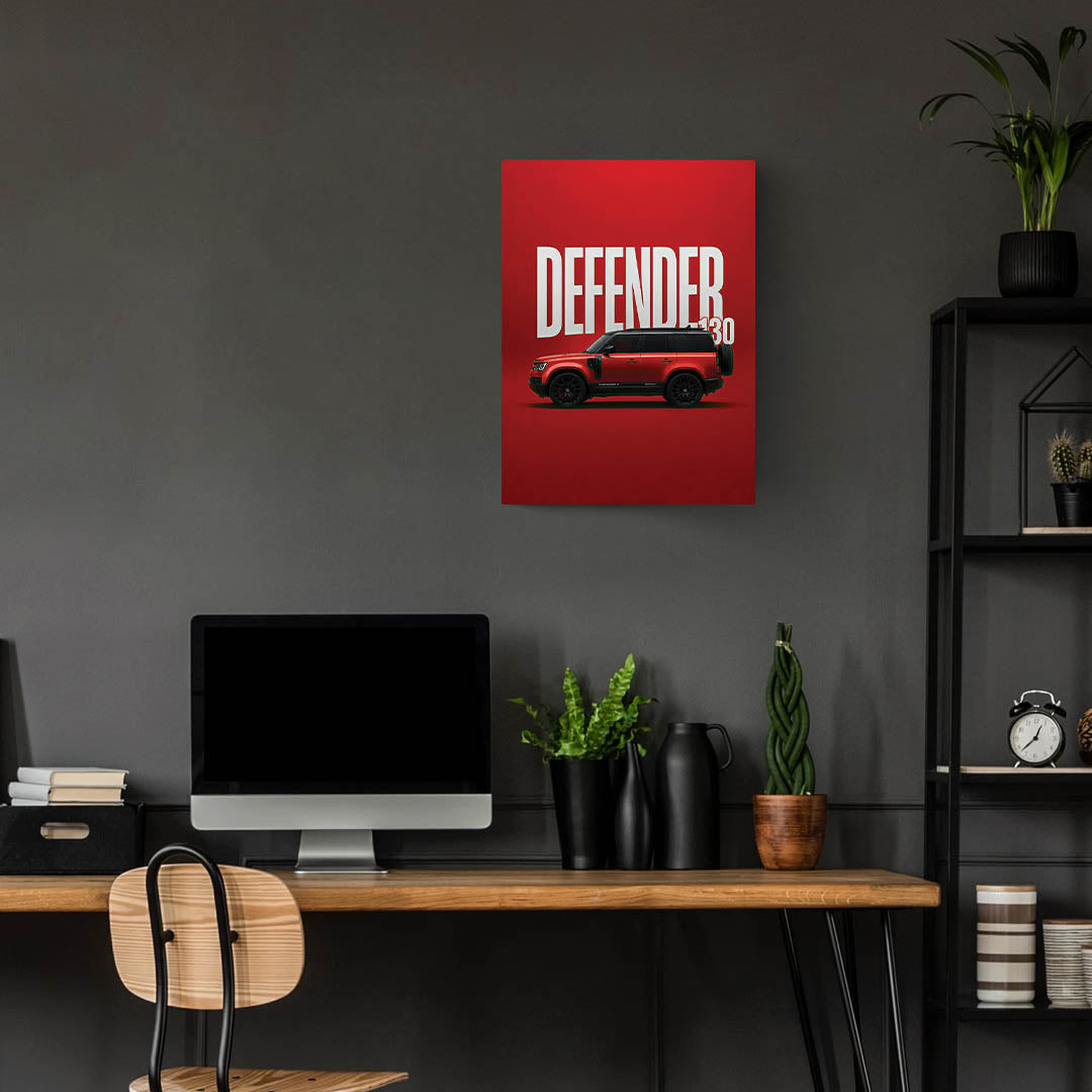 Land Rover Defender 130 Metal Poster