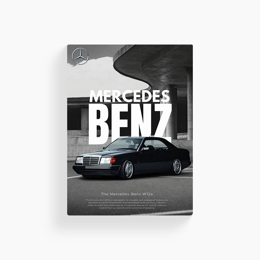 Mercedes-Benz W124 Metal Poster