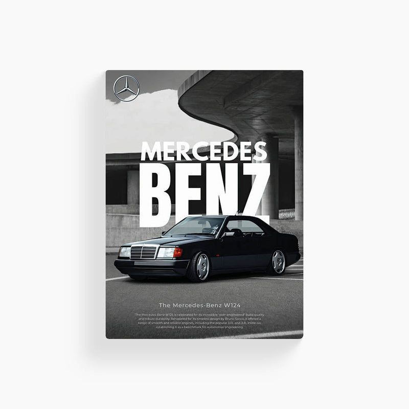 Mercedes-Benz W124 Metal Poster