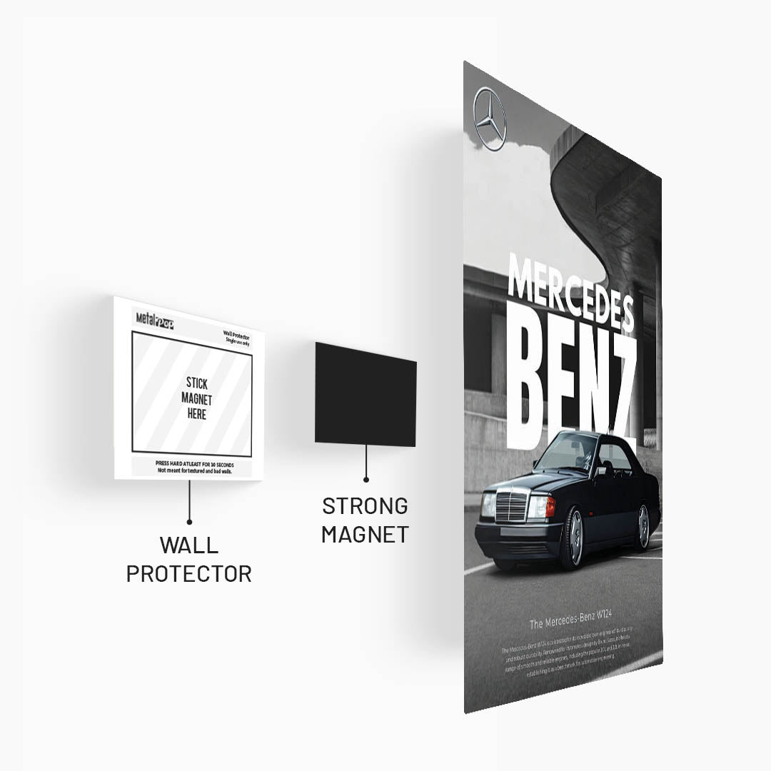 Mercedes-Benz W124 Metal Poster