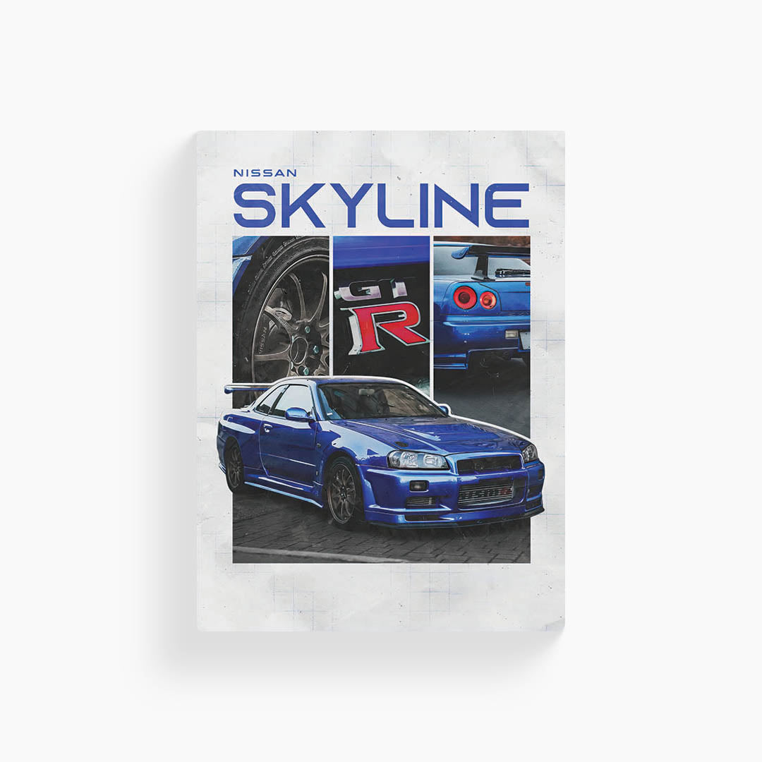 Nissan Skyline GT-R Metal Poster