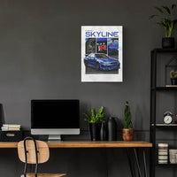 Nissan Skyline GT-R Metal Poster