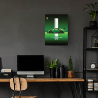 Porsche 911 GT3 (Green) Metal Poster