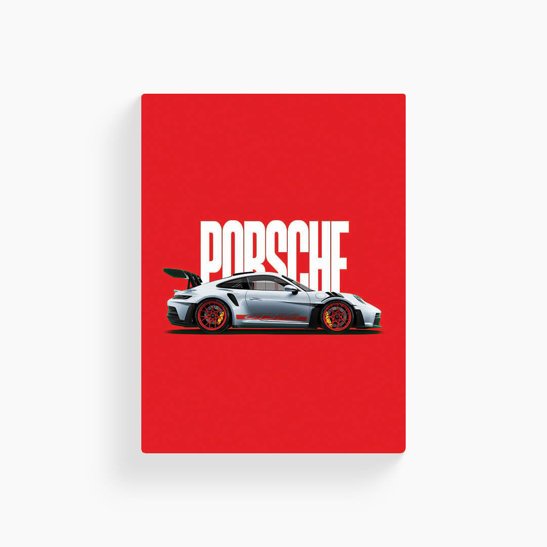 Porsche 911 GT3 (Red) Metal Poster