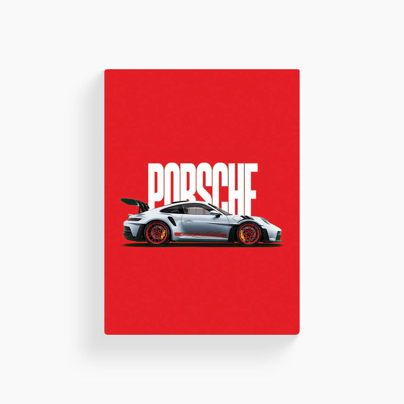 Porsche 911 GT3 (Red) Metal Poster